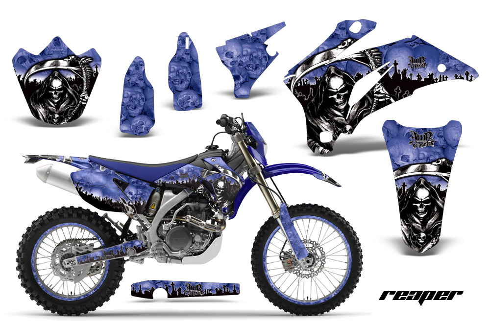 Yamaha WR250F WR450F 07-11 Graphics Kit Reap BL NPs